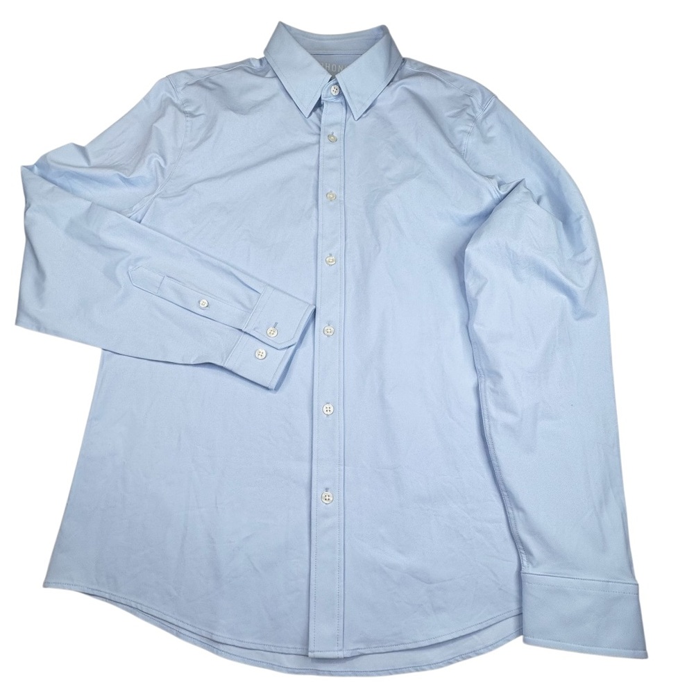 SOLD !!!! Men's Size Large Light Blue Slim Fit Button Down Preppy Lightweight
